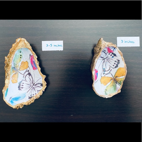 RAINBOW DECOUPAGE BUTTERFLY RING DISH TRAY - Picture 6 of 6